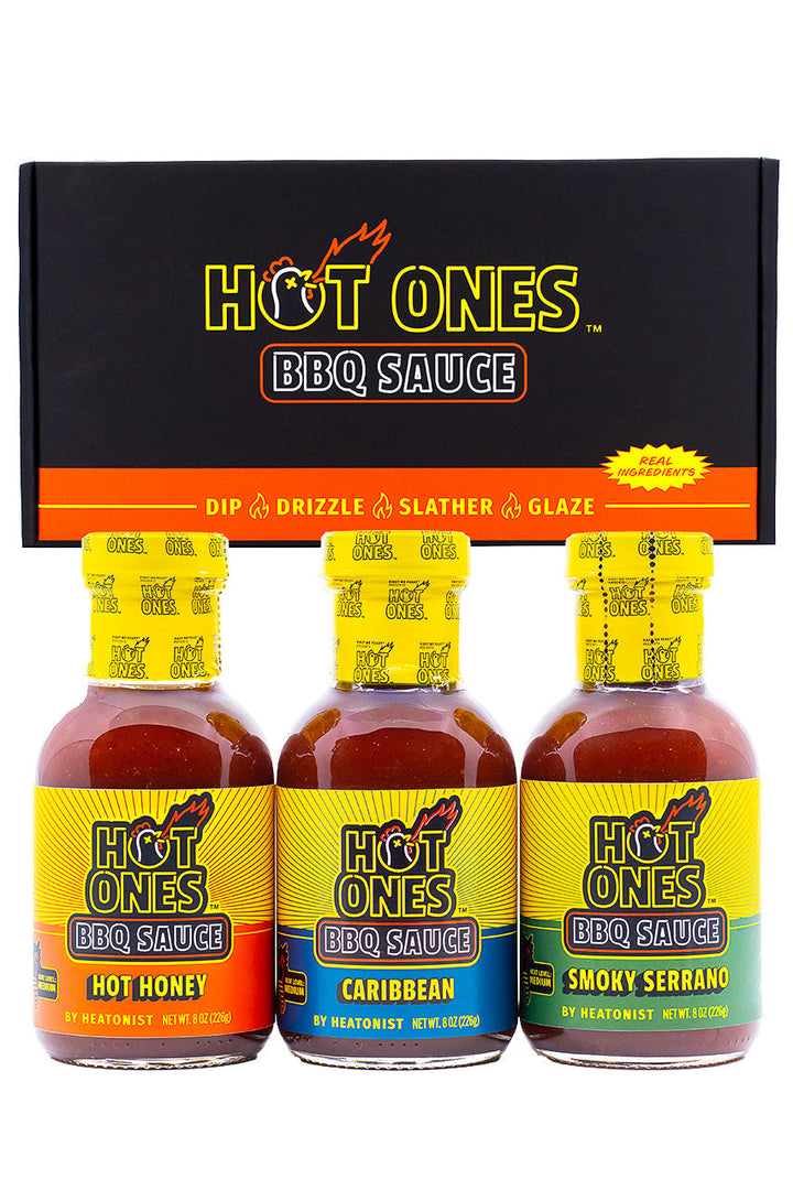 Hot Ones BBQ Trio Pack (Hot Honey / Caribbean / Smoked Serrano) C9