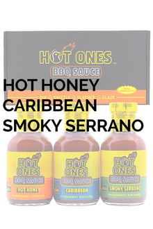 Hot Ones BBQ Trio Pack (Hot Honey / Caribbean / Smoked Serrano) C9